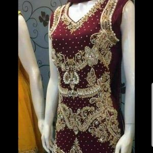 heavy stone and pearl gharara dress size m